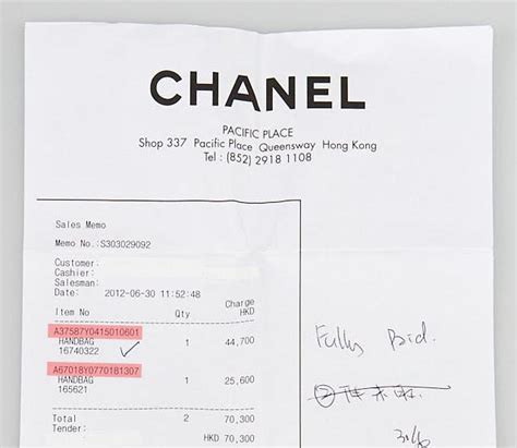 chanel handbag receipt from europr|Chanel tags.